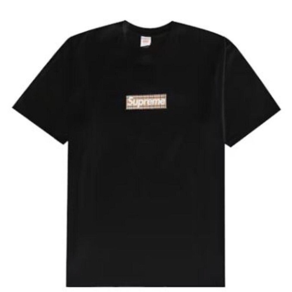 Supreme x Burberry Box Logo Tee (Black) - small - Picture 1 of 7